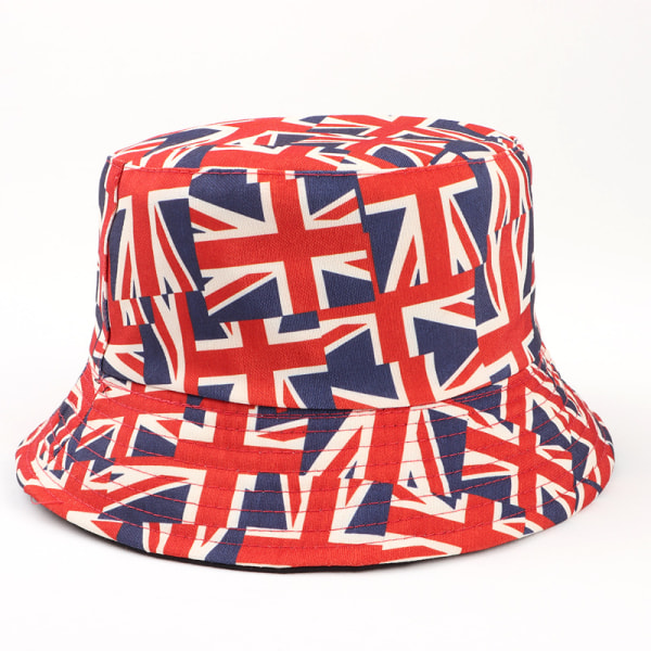 Brittisk flagga printed Union Jack Bucket Hats Vuxna Solhatt B 58*9cm