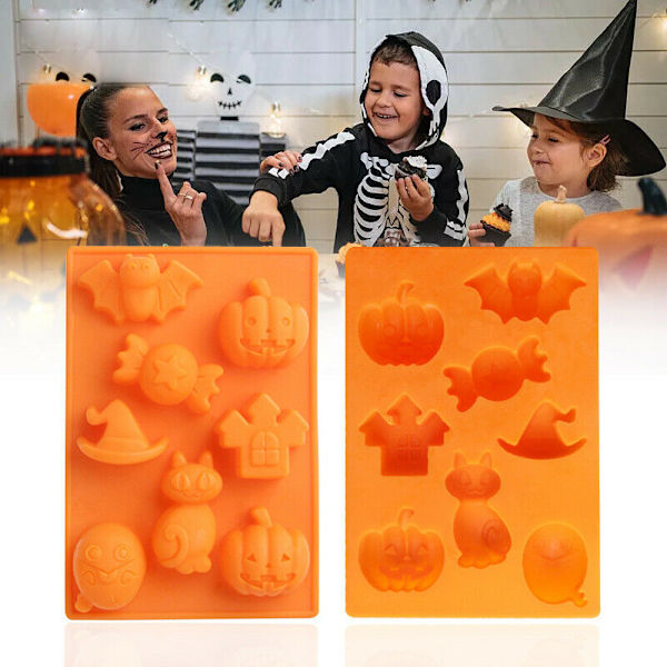 Halloween Silikoneform Chokolade Fondant Kage Bagning DIY Forme