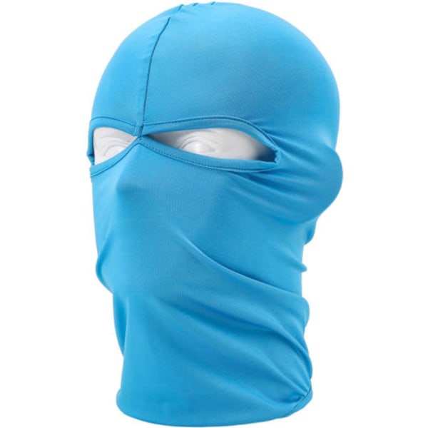 Balaclava-maski, 2 reikää, hiihto, koko kasvojen kaulaa lämmittävä moottoripyöräkypärä Sky blue