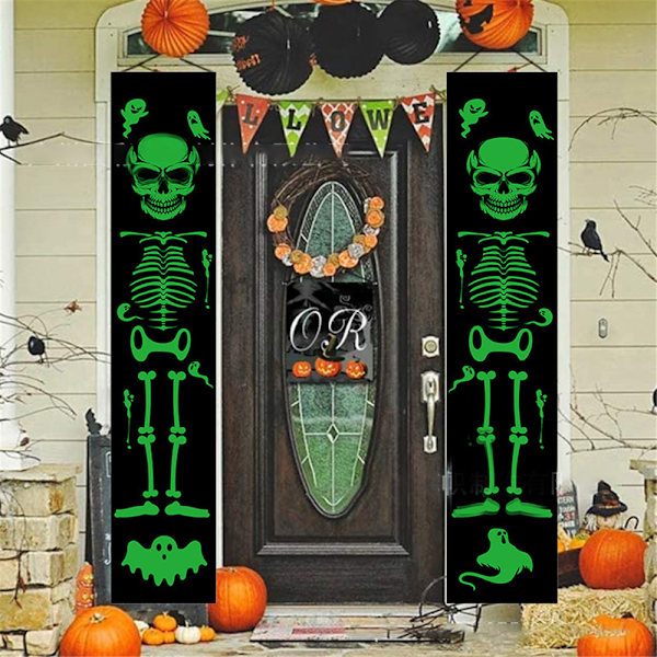 Halloween-pariverho-bannerikoriste ulkokäyttöön, riippuva kyltti B