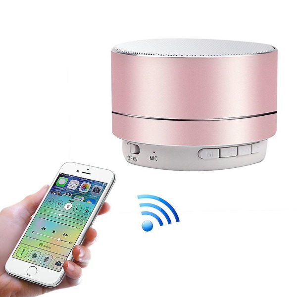 Mini Bärbar Bluetooth -högtalare Musikspelare Trådlöst SD-kort Pink
