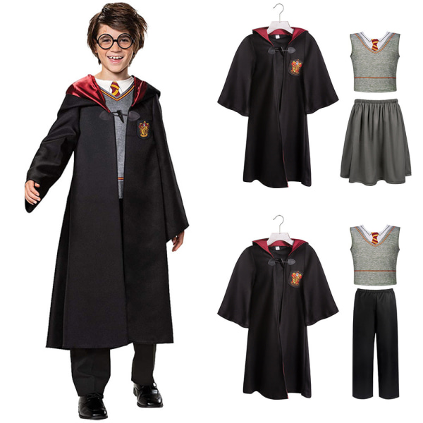 Barnkläder Pojke Flicka Världsbokdagen Harry Potter Gryffindor Robe Kappa Kostym Cosplay Boys L