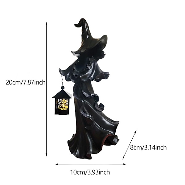 Aave lyhtyineen Noita-aavelamppu Halloween-koristelu rekvisiitta black