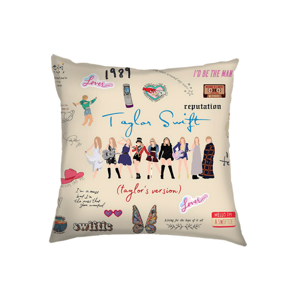 Taylor Swift Kuddeöverdrag / Örngottsöverdrag PRESENT Heminredning 45x45cm F 45*45cm