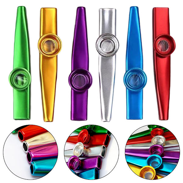 LovesTown Flerfarget Metall Kazoo Metalliske Leker Instrumenter