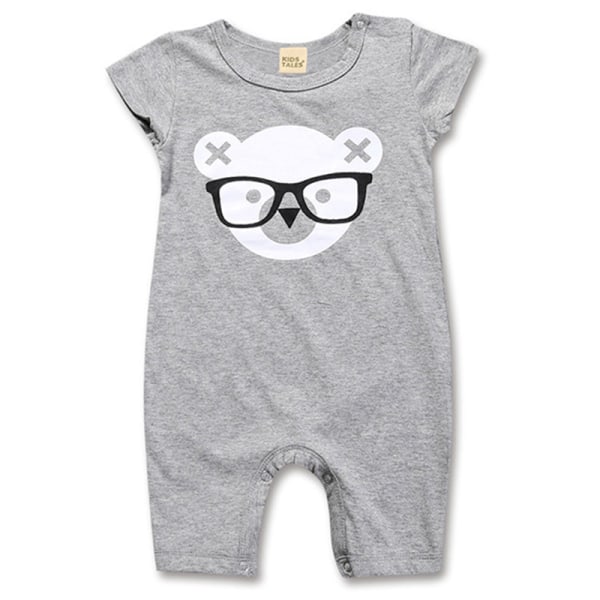 Baby Smile Print Black Romper Pyjamas Yellow 100