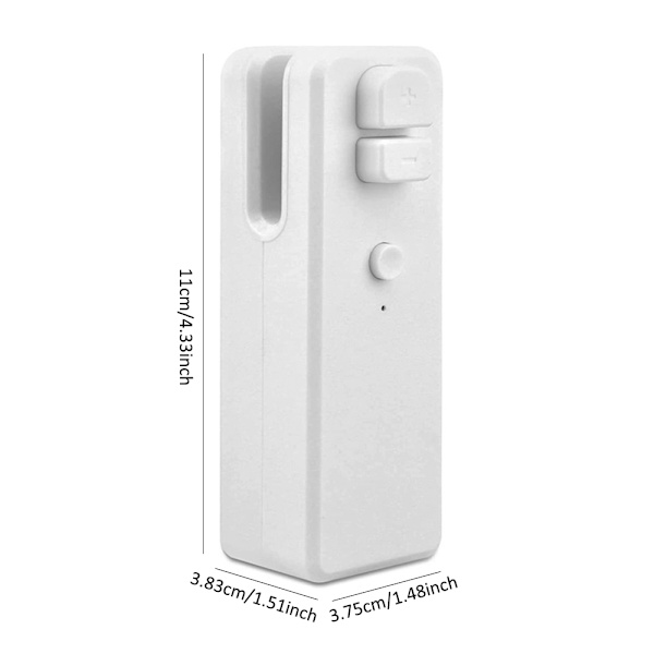 Mini Håndtak Chipspose Forseglingsmaskin, 2-i-1 Oppladbar Mini Poseforseglingsmaskin med Kutter og Magnet White