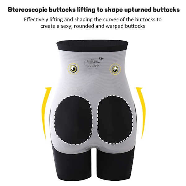 Shapewear shorts til kvinder, mavekontrol, højtaljede underbukser black M
