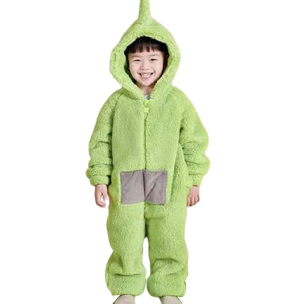 Teletubbies Kostym Barn Jul Pyjamas Sovkläder Jumpsuit green 110cm