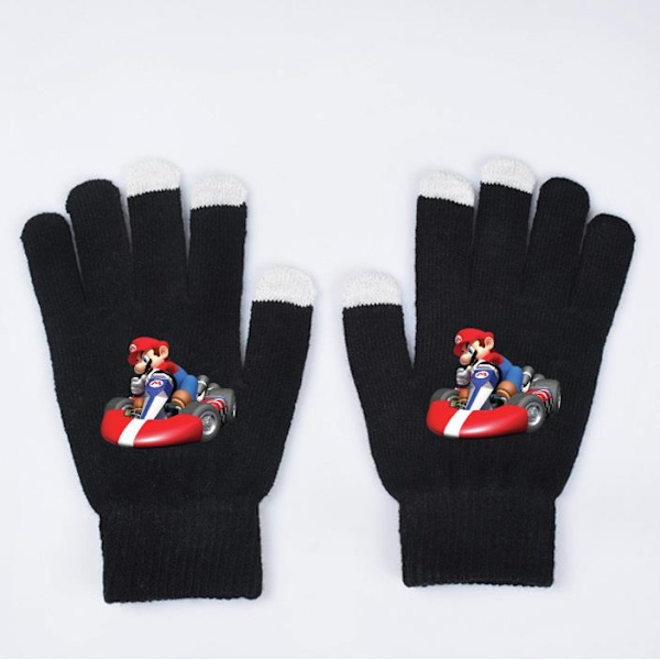 Mario Barn-Vantar för Barn Varma Vinterstickade Pekskärm Vantar #3