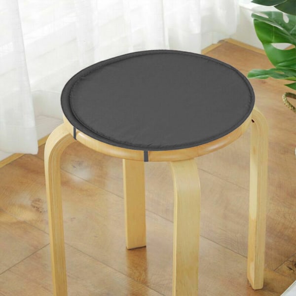 Runda Stolsdynor med Remmar för Matplats och Kök Dark Grey Diameter 30 cm