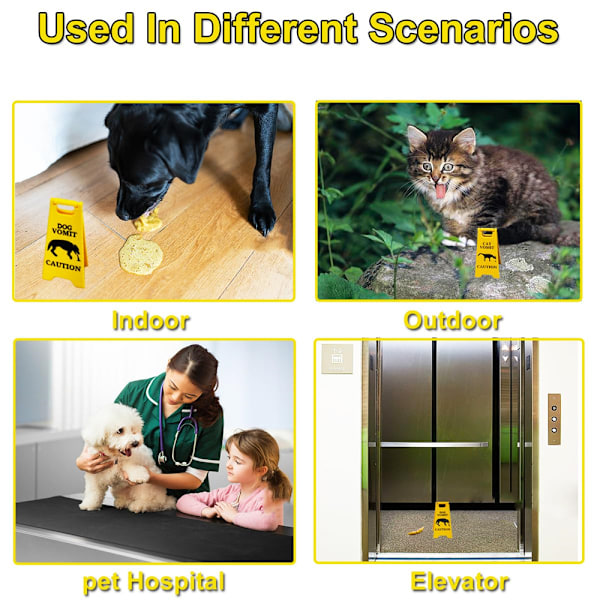 Kattkräks Skylt, Hundkräks Skylt, Rolig Katt Skyltar Dekoration, Trädgård Varnings Skylt \"Kattkräks Skylt\", Rolig & Söt Nyhet Katt/Hund Kräks Skylt för Husdjursägare Dog