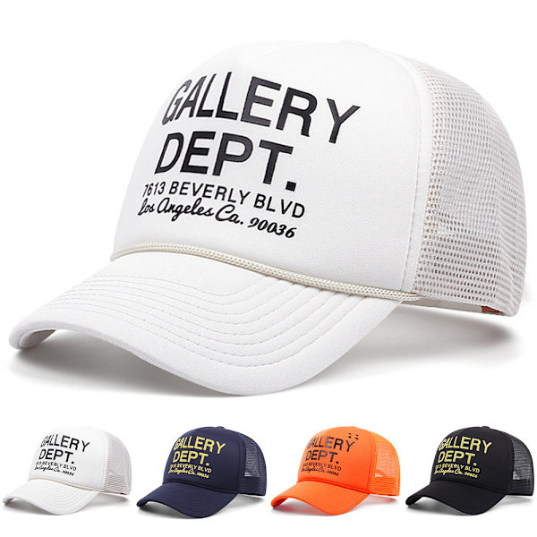 Herr Gallery Dept Bokstavstryckt Basebollkeps Sport Trucker Hat Justerbar Meshback Black
