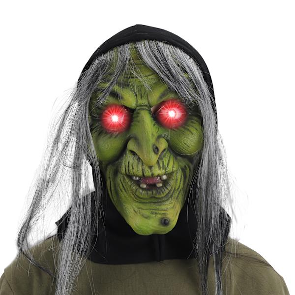 Häxmask Halloween Mask Läskig Läskig Latex Huvudbonad För Fest