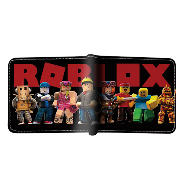 Roblox Blød PU Tegnebog Kort Bi-fold ID Kort Holder Pung A