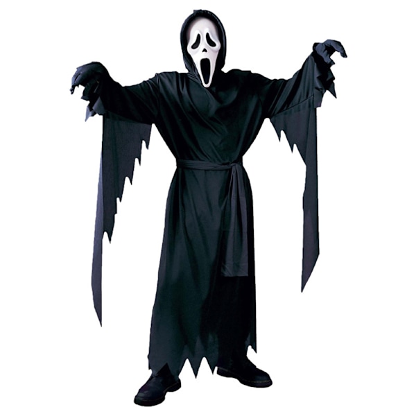 Scream Kostym Vuxen, Scream Halloween Spökkostym med Scream Mask Cosplay Festkläder S