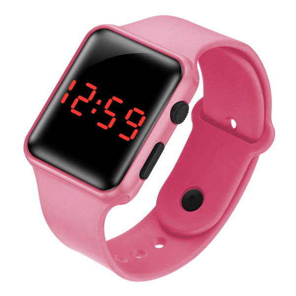 Square Digital Watch / Smart Watch Armbandsur Sportarmband pink