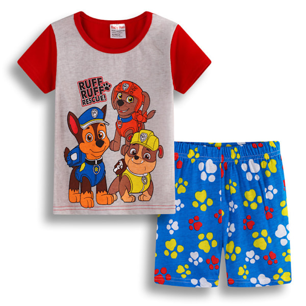 PAW Patrol Pyjamas för Små Pojkar Grafisk Kortärmad Topp & Shorts Sovkläder Set Hemmakläder Pyjamas #6 100cm