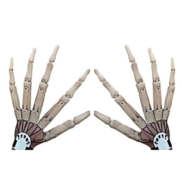 3D Halloween Painetut nivelletyt sormien jatkeet koriste black left hand