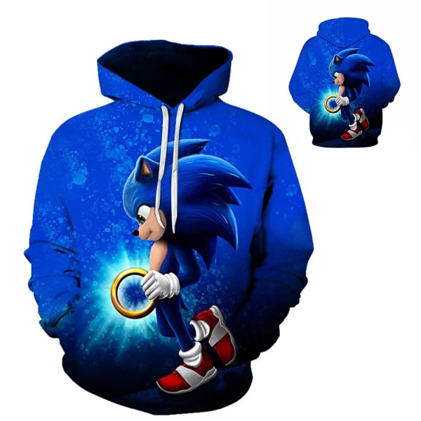 Sonic Hedgehog Stitch Hoodie Sweatshirt Långärmad tröja 150cm