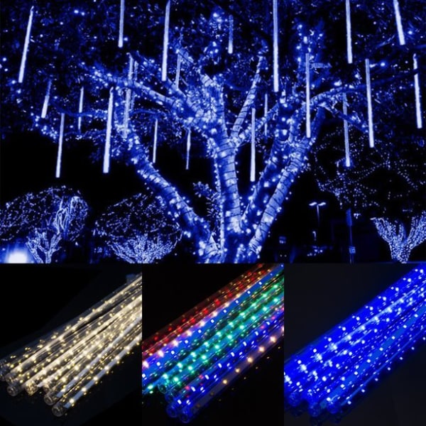 Falling Rain Lights Meteor Shower Vattentät String Light Decor multicolor 30cm