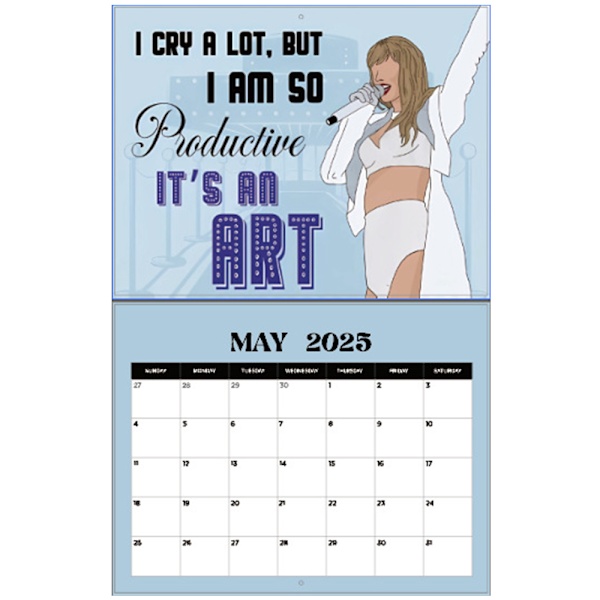 2025 Kalender Taylor Swift The Eras Tour Kalender För Fan, Taylor Tour Kalender
