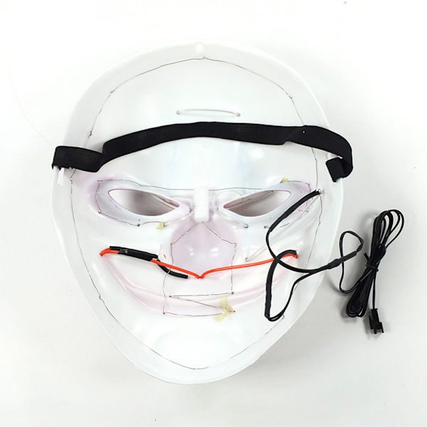 Klovn Lysende Maske Cosplay Kostume Halloween Maske