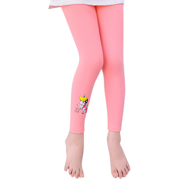 Barnflickors Enhörningsleggings Höst Vinter Strumpbyxor Mjuka Värmande Pink 100cm