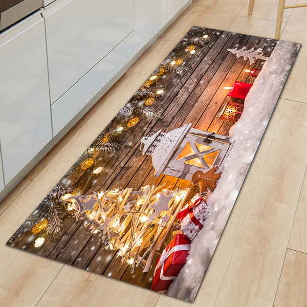 Julete trykt sklisikker absorberende matte dørdekorasjon 50*80cm
