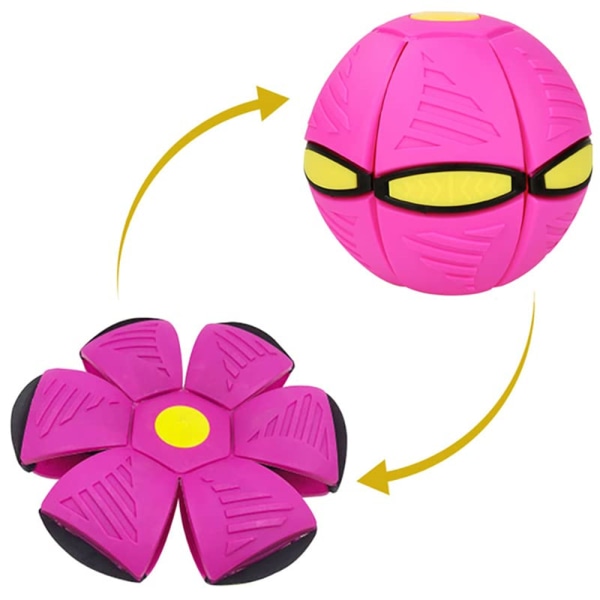 Flygande tefat boll frisbee deformation deformation ljus för barn Rose Red