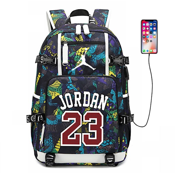 NBA Peripheral Series Star Multifunktionell USB-Ryggsäck Luminous yellow