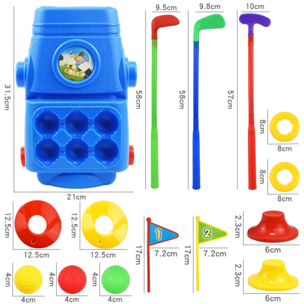 Barn Mini Golf Club Leksaker Set Fritid Sport Practice Plast Toy