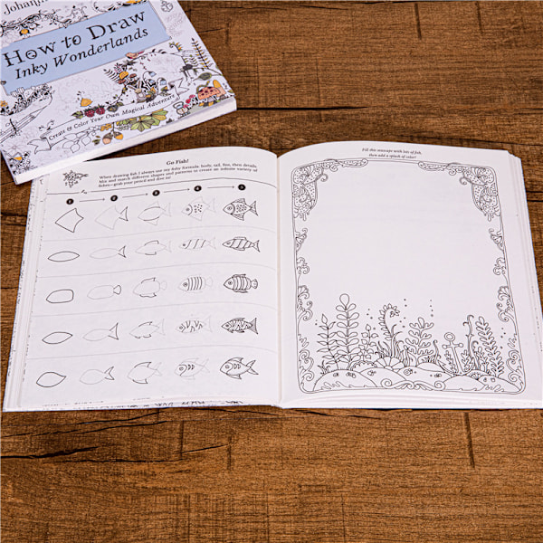 Inky Wonderlands -piirustusopas: Luo ja väritä oma seikkailuvärityskirjasi