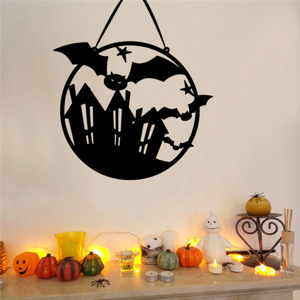 Halloween-dekoration för inomhus och utomhus, dörrhängande klä upp H