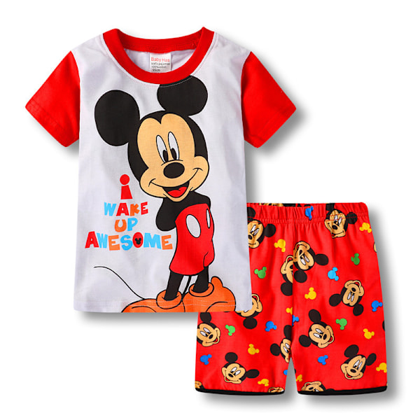 Mickey Små Pojkar Pyjamas Grafisk Kortärmad Topp & Shorts Sovkläder Set Hemmakläder Pyjamas #8 100cm