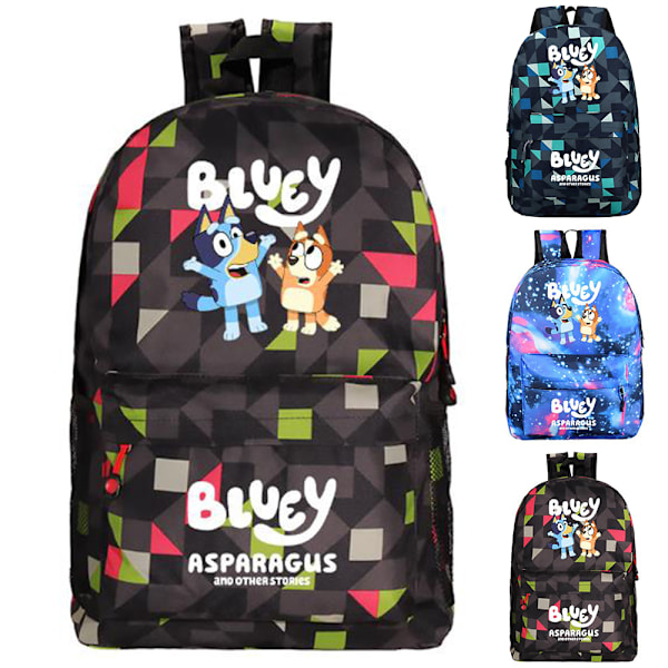 Kids Bluey Ryggsäck Skola Gym Väska Pojkar Flickor Student Skolväska Resa Ryggsäck C