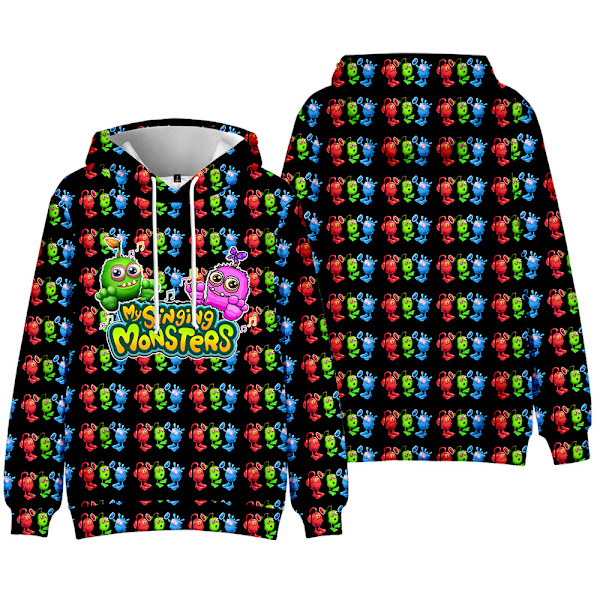 My Singing Monsters 3D Hoodies Barnkläder Tröja B 140cm