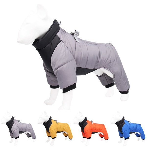 Vinterhundväst Kläder Valp Varm Vadderad Jacka Ytterkläder grey XL