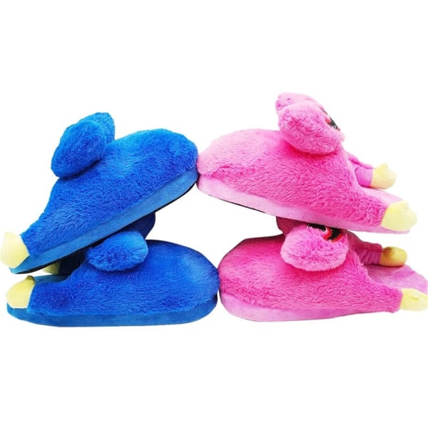 Kids Poppy Playtime Novelty Soft Plysch Tofflor Hem Vinterpresent Blue