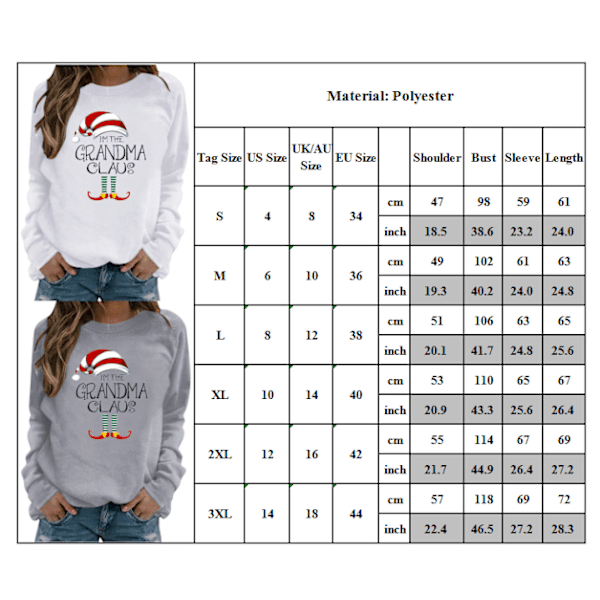 Dam Jultröjor Jumper Pullover Toppar Herr Långärmad Rund Hals T-Shirt Juldräkt Wine Red M