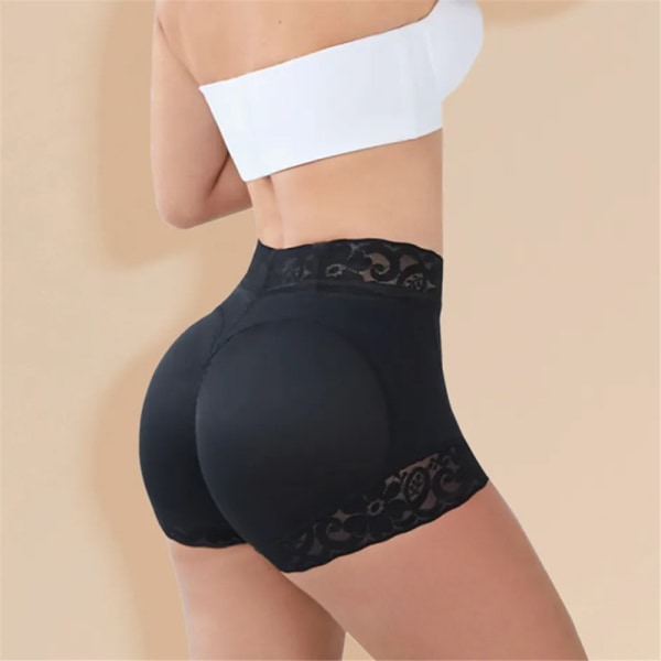 Dam Butt Lifter Falska Rumpa Höft Osynlig Kontrolltrosor Shapewear Black 3XL