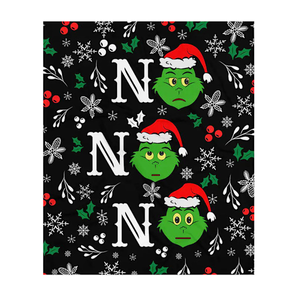Julgrinch 3D-tryckt Sherpafilt, Pläd, Sängkläder C 80*120CM