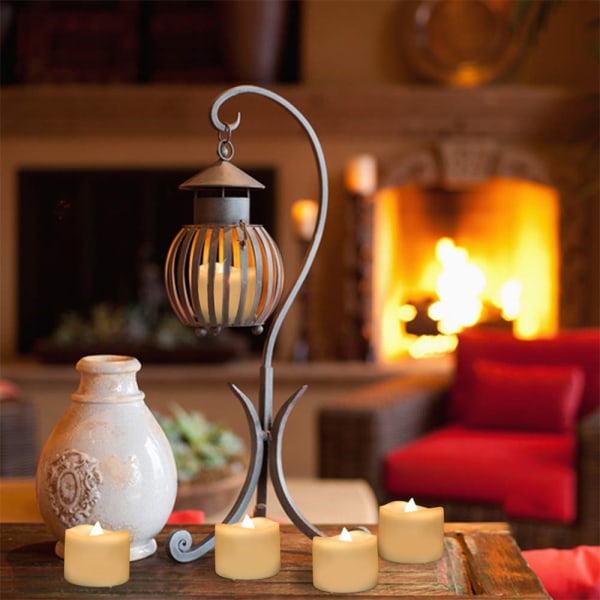 Flammeløse telys LED Votive Flakkende Juledekorasjon 12 pcs