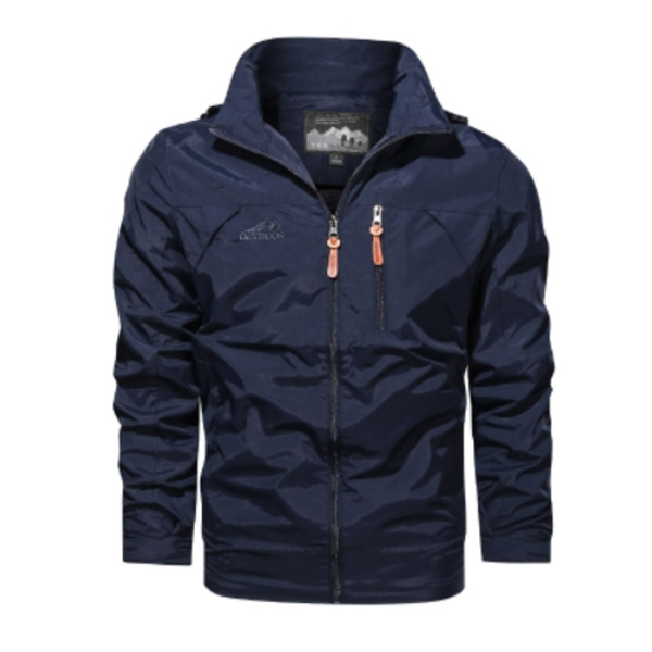 Herre Soft Shell Jakke, Vandtæt Windbreaker og Regntæt Jakke, Velegnet til Taktiske Vandreture Blue 4XL