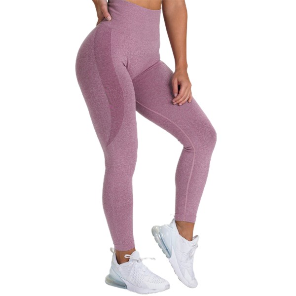 Damen Push Up Yoga Hose Leggings Fitness Sporthose Jeggings Present purple S
