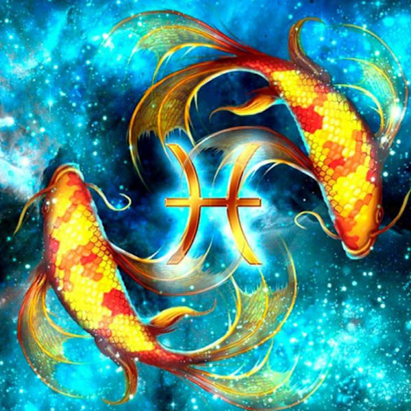 Tolv Konstellationer 5D Full Borr Diamantmålningar Dekoration Pisces