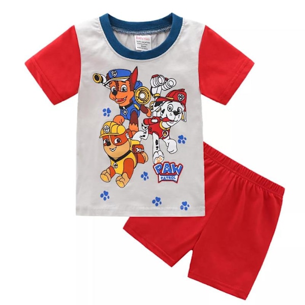 PAW Patrol Pyjamas för Små Pojkar Grafisk Kortärmad Topp & Shorts Sovkläder Set Hemmakläder Pyjamas #4 120cm