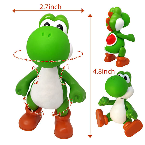 Mario Bros Figurer Yoshi Mario Luigi Kagepynt Legetøj Børnegaver