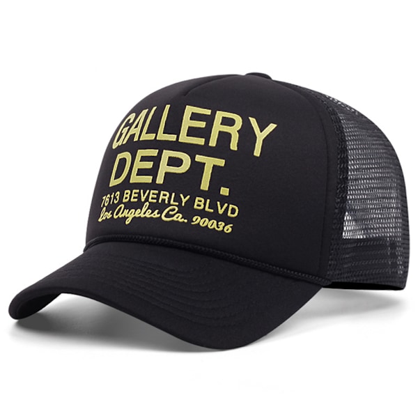 Herr Gallery Dept Bokstavstryckt Basebollkeps Sport Trucker Hat Justerbar Meshback Black
