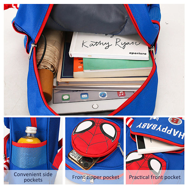 Marvel Spiderman Rygsæk Rejse Skole Laptop Rygsæk Til Børn red